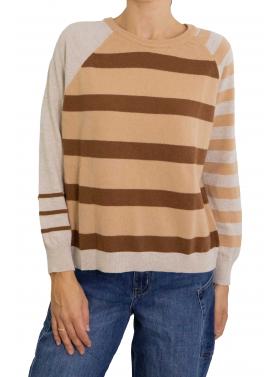 Maglione a righe multicolor 